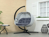 Hanging Egg Chair Outdoor Indoor Garden Swing Chair with Folding Basket, Garden Hanging Chair with T3398P328491