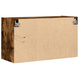 TV Wall Cabinet with LED Lights Smoked Oak 80x31x45 cm 852289