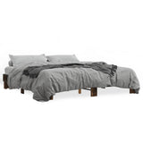 Bed Frame without Mattress Smoked Oak 200x200 cm 3280219