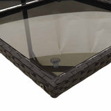17 Piece Garden Dining Set with Cushions Black Poly Rattan 3211723
