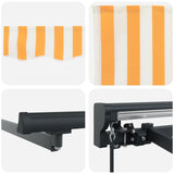 Manual Retractable Awning Yellow and White 3 x 2 m 3420384