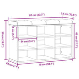 ZNTS Shoe Bench Artisan Oak 82x32x50 cm Engineered Wood 857624