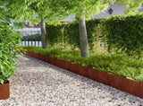 Lawn Edging 20 pcs 103 x 30 cm metal Rusty 8008321