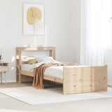 Bed Frame with Headboard without Mattress 90x190 cm Single 3306007