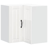 Kitchen Wall Corner Cabinet Lucca High Gloss White Engineered Wood 853859