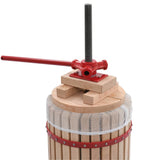 Fruit and Wine Press with Cloth Bag 30 L Oak Wood 144745