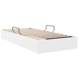 Storage Bed with Storage Pure White 100 x 190 cm Faux leather 3369969
