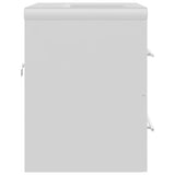 Sink Cabinet with Built-in Basin White Engineered Wood 3099041