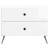 Bedside Cabinet High Gloss White 62 x 34.5 x 47.5 cm 895469