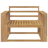 Outdoor Middle Sofa Solid Acacia Wood White 3439013