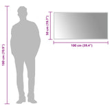 LED Bathroom Mirror Transparent 100 x 50 cm Tempered Glass 42045823