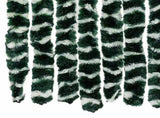 Fly Curtain Green and White 100x200 cm Chenille 377385