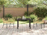 Garden Dining Set 3 pcs Brown Poly Rattan 3380897
