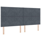 Headboard Height Adjustable Dark grey 200 cm Velvet 3337959