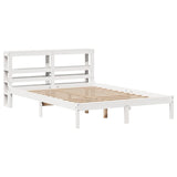 Bed Frame without Mattress White 150x200 cm King Size Solid Wood Pine 3305725