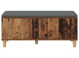 Hall Bench Old Wood 80 x 38 x 46 cm Engineered Wood and Fabric 891534