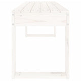Garden Bench White 110x38x45 cm Solid Wood Pine 825094