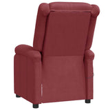 Recliner Chair Wine Red Faux Leather 340173