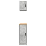 ZNTS Garage Cabinets 2 pcs Concrete Grey Engineered Wood 3328290