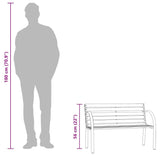 Garden Bench Natural Wood Chinese Fir Wood, Steel Kids Size Tough 317119