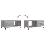 Coffee Table Grey Sonoma 90 x 50 x 40 cm Engineered Wood 895651