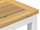 Garden Dinner Table White 147 x 88.5 x 75 cm Solid Acacia Wood 901767