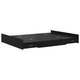 Storage Bed Frame Black oak 160 x 200 cm Engineered wood 3335278