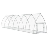 Rabbit Hutch Silver 105x600x120 cm Galvanised Steel 3281529