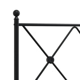 Metal Bed Frame without Mattress with Headboard Black 120x190cm 376499