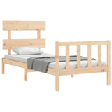 Bed Frame without Mattress Small Single Solid Wood Pine 3193231