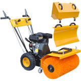 Multifunctional Petrol-powered Snow Plough/Sweeper Set 6.5HP 141978