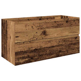 Sink Cabinet with Built-in Basin and Faucet Old Wood 3328935