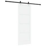 Sliding Door ORKDAL 78 x 211 cm Engineered Wood White and Black 3450208