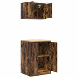 Garage Cabinets 2 pcs Smoked Oak Engineered Wood 3328309