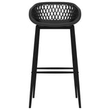 ZNTS Bar Chairs 4 pcs Black 248161