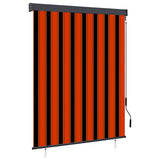Outdoor Roller Blind 140x250 cm Orange and Brown 145972
