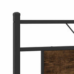 Bed Frame without Mattress Smoked Oak 183x213 cm Engineered Wood 4106748