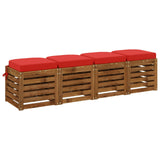 4-Piece Seat Cushions SOEST 4 pcs 100% Polyester Red 945274