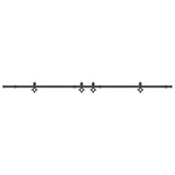 Sliding Door Hardware Kit 305 cm Steel Black 3295791