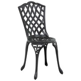 Garden Dining Set 5 pcs Black Aluminium 3334669