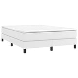 Box Spring Bed Frame White Double Faux Leather 3121184