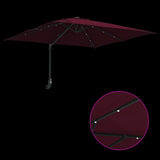 Garden Parasol Bordeaux Red 248.5 x 247.5 x 160 cm 42003255