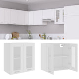 Hanging Glass Cabinet Lyon White 60x31x60 cm Engineered Wood 802521