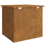 Outdoor Storage Box Rusty 55 x 50.5 x 50 cm Steel 874580
