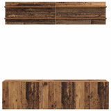TV Units Wall-mounted 6 pcs Old wood Engineered wood 3403568
