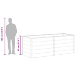 Garden Raised Bed 250x100x91 cm WPC Grey 49060