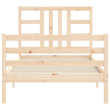 Bed Frame without Mattress Single Solid Wood Pine 3193886