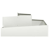Garden Planter White 100 x 100 x 50 cm Cold-rolled Steel 873586