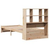Bookcase Bed without Mattress 100x200cm Solid Wood Pine 3322389