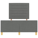 ZNTS Bed Frame Dark Grey 120x200 cm Fabric 3344642
